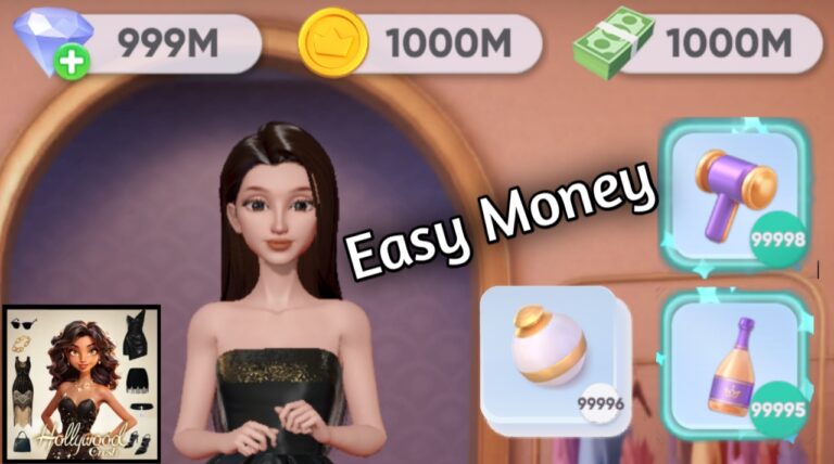 Unlimited Coins and Gems Hollywood Crush