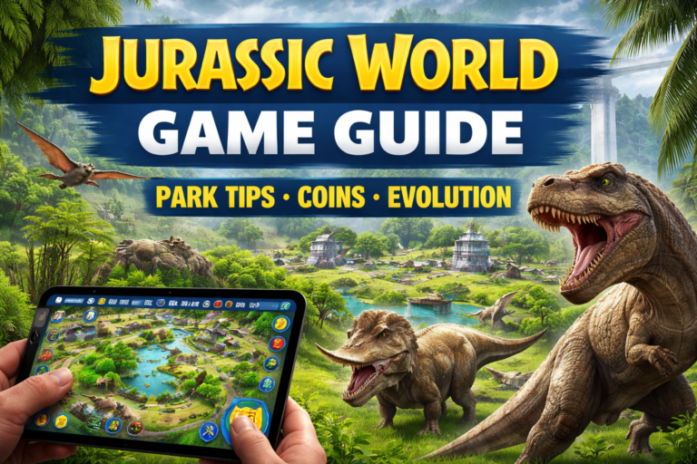 Jurassic World The Game resource farming using trade harbor and park optimization