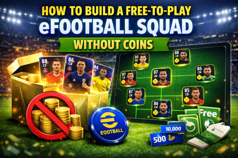Free-to-play eFootball squad built without buying coins
