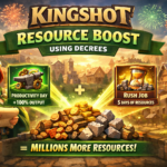 Kingshot resource boost trick using productivity day and rush job decrees